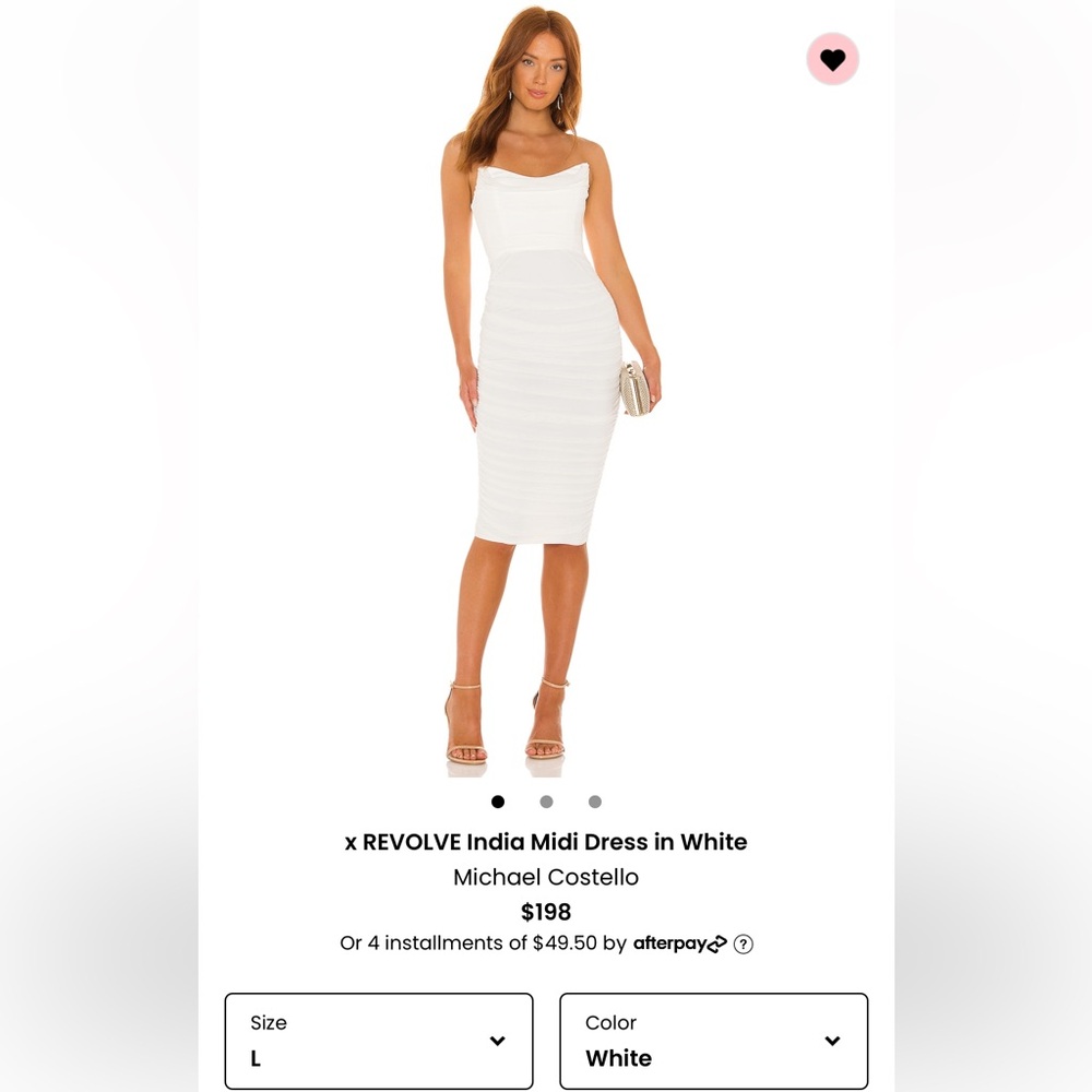 Michael Costello x REVOLVE India Midi Dress in White